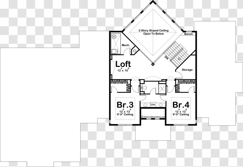 Advanced House Plans Interior Design Services Floor Plan - Symmetry - Many-storied Buildings Transparent PNG