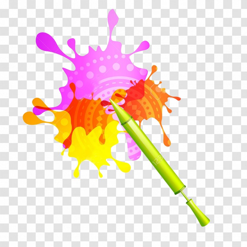 Paint Holi Color - Orange Transparent PNG