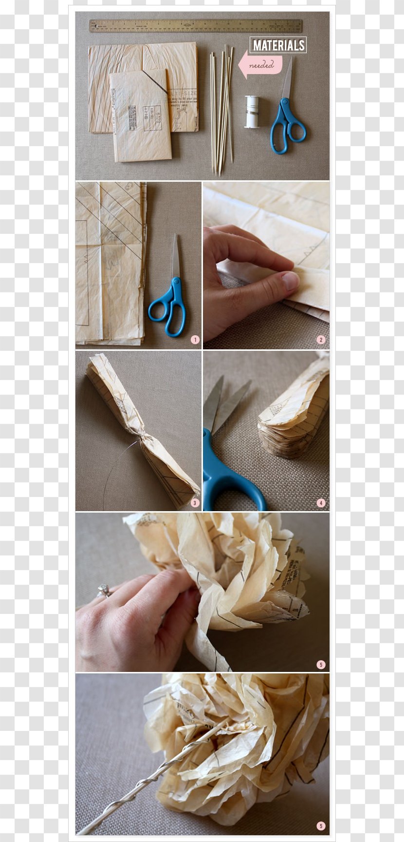 Paper Flower Bouquet How-to Craft - Crepe Transparent PNG