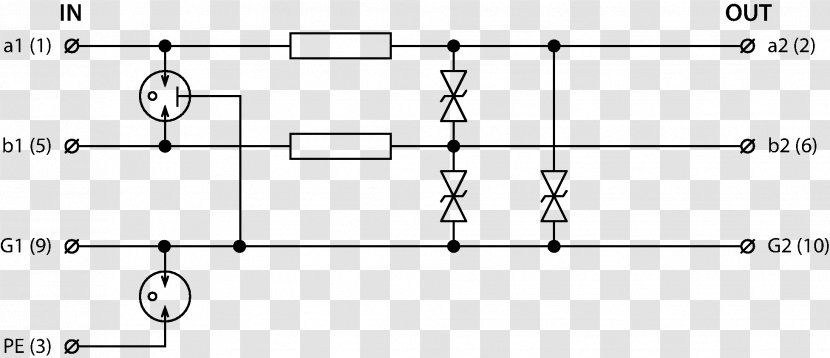 Surge Protector Overvoltage Lightning Arrester Diagram Electrical Resistance And Conductance - Silhouette - Naimer Transparent PNG