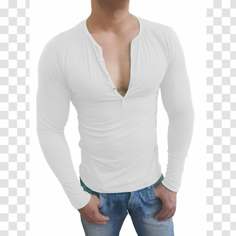 Sleeve T-shirt Button Factory - Neck Transparent PNG