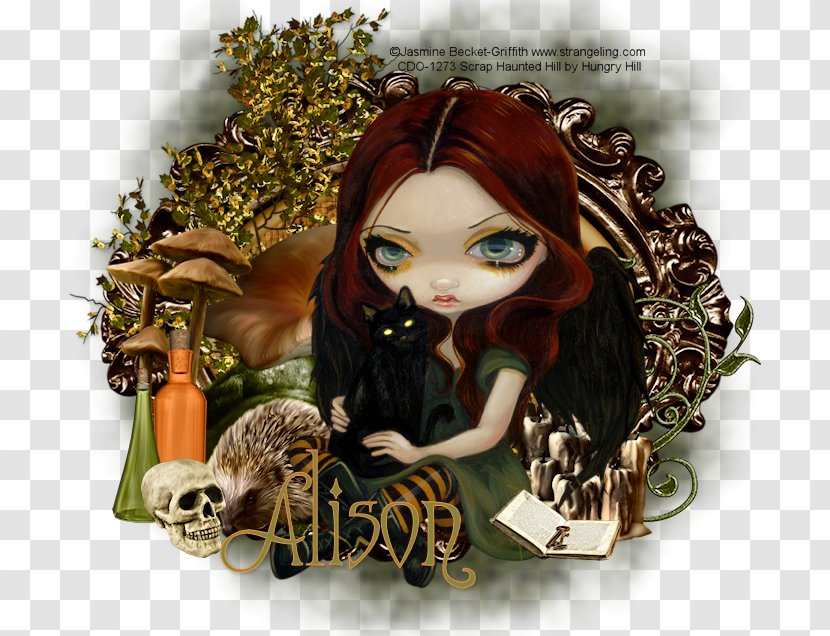 Strangeling: The Art Of Jasmine Becket-Griffith Printmaking Printing Artist - Scarecrow - Treasure Map In Haunted Hills Transparent PNG