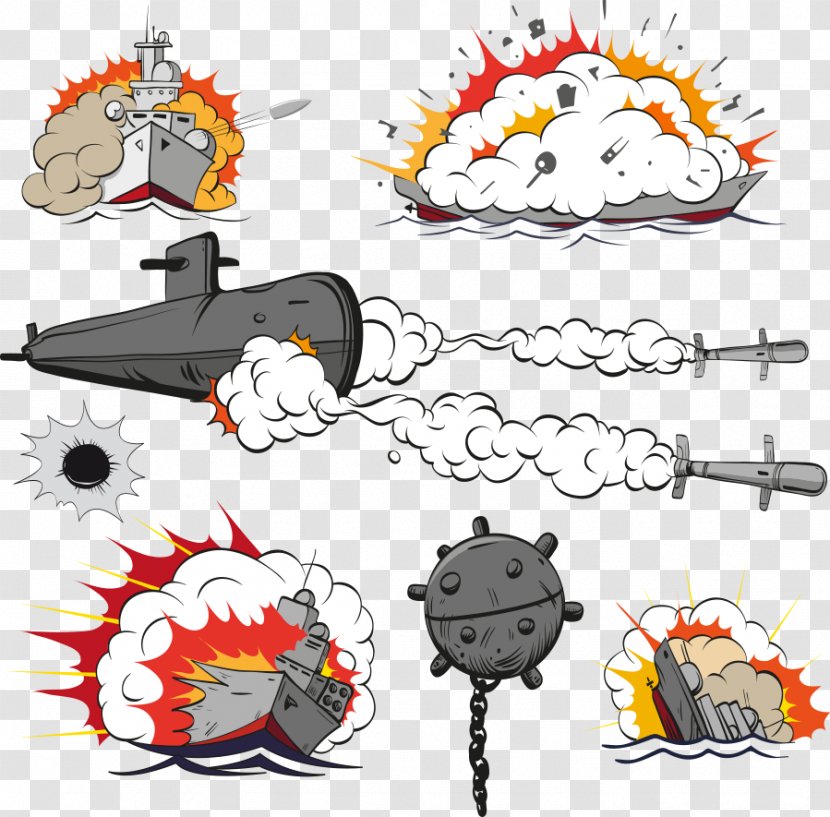 Comics Explosion Illustration - Vector Military Maritime Transparent PNG
