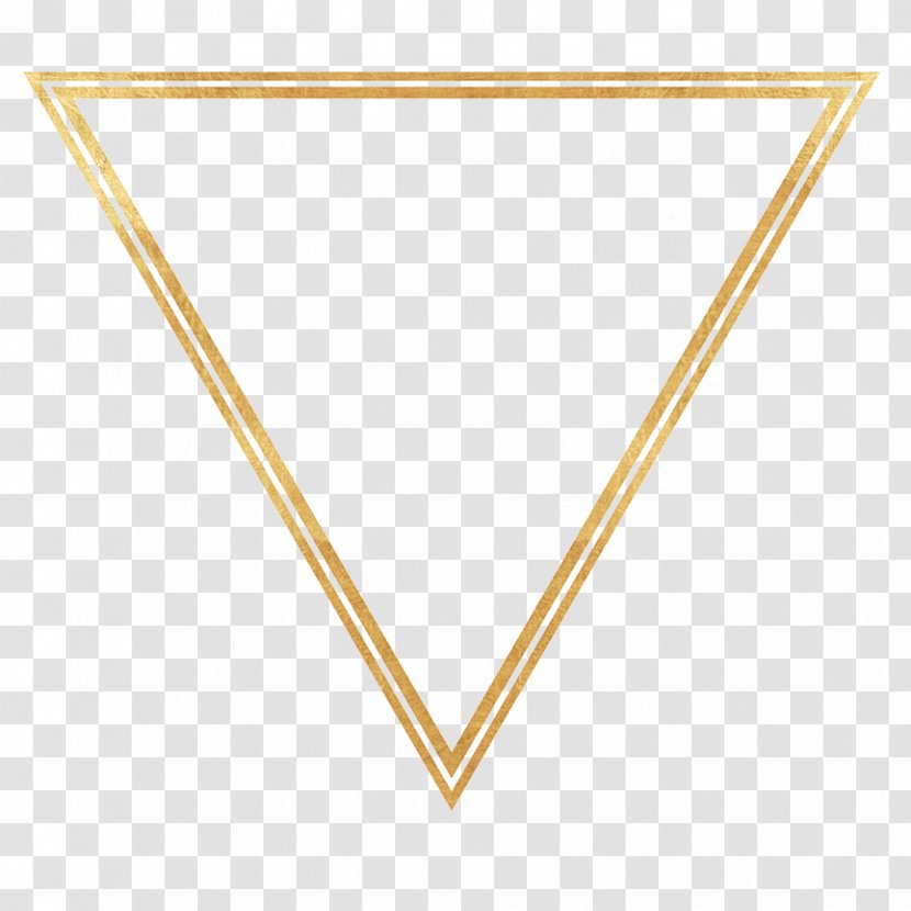Triangle Gold Pin Line - Symmetry - Dividing Transparent PNG