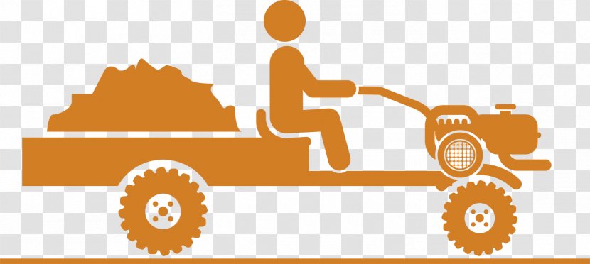 Tractor Harvest Icon - Orange Transparent PNG