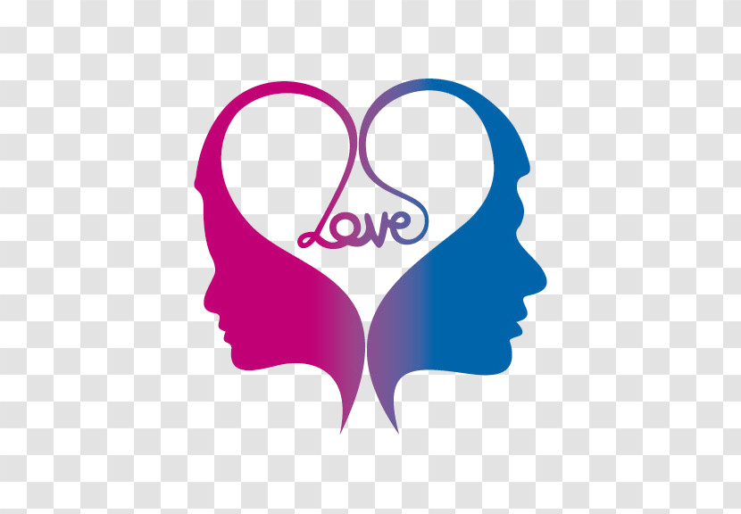 Logo Heart Love Magenta Transparent PNG