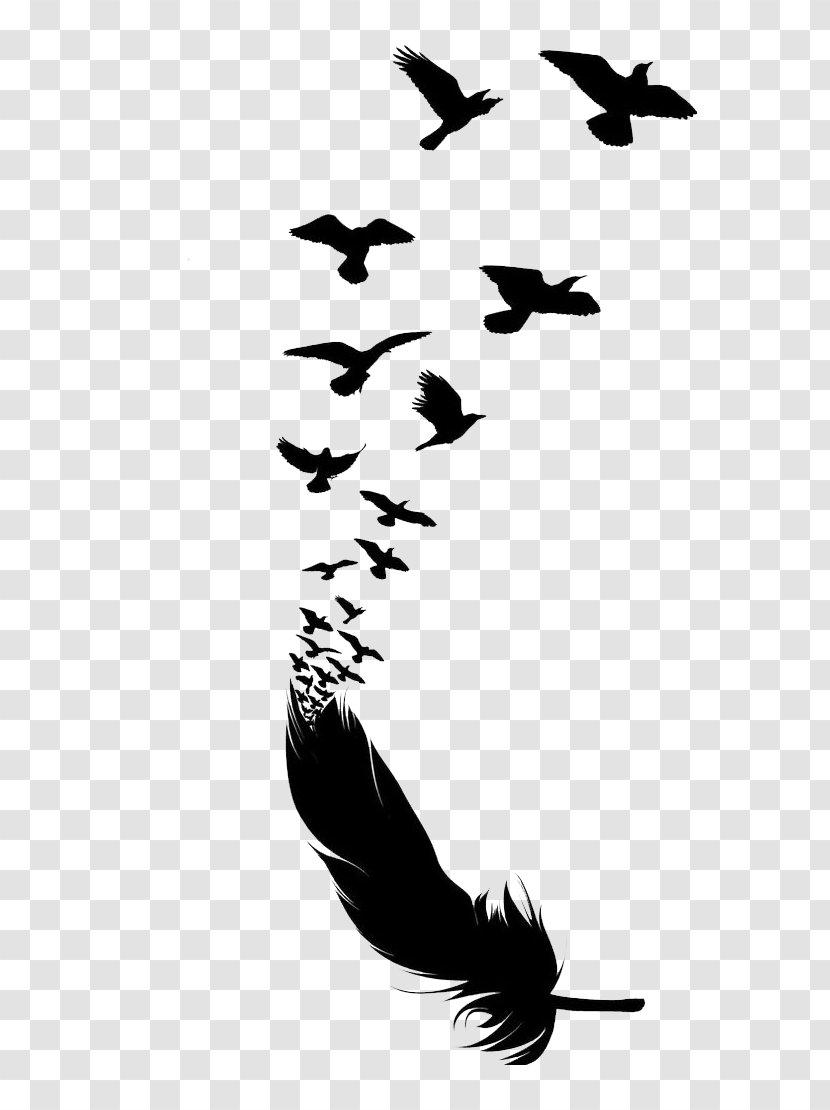Flying Birds Tattoo Stencil free image download
