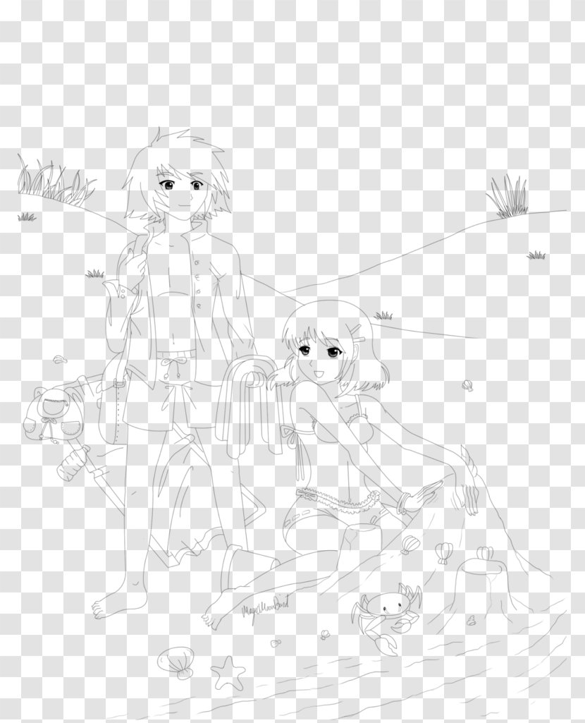 Carnivora Line Art White Sketch - Fictional Character - Lines BEACH Transparent PNG