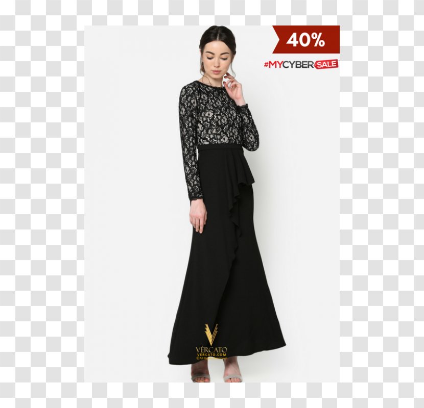 Dress Robe Baju Kurung Ruffle Fashion - Lace Transparent PNG