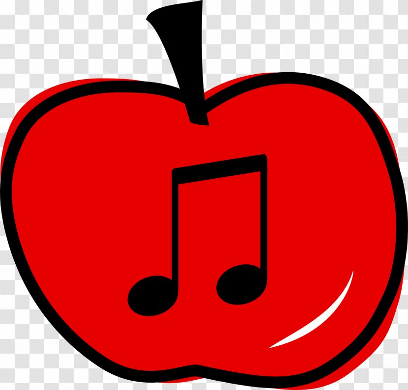 Musical Note Apple Eighth Clip Art - Cartoon - Notes Transparent PNG
