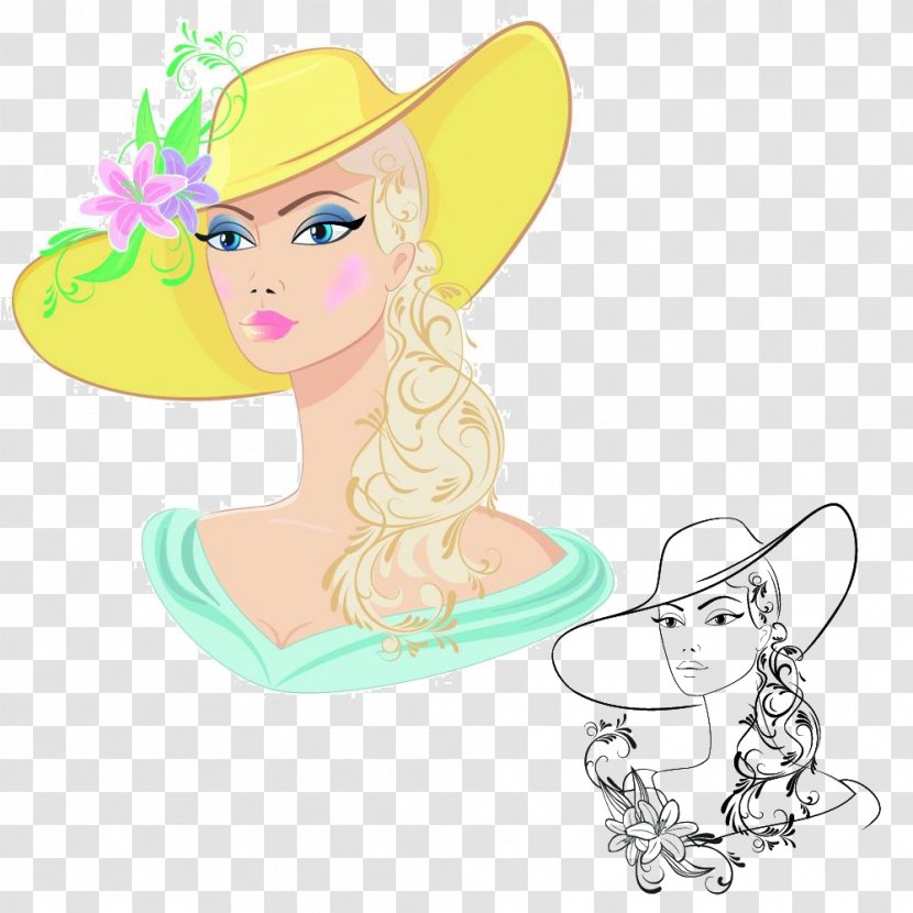 Royalty-free Woman Hat Stock Photography Clip Art - Hair Accessory - Cartoon Material Transparent PNG