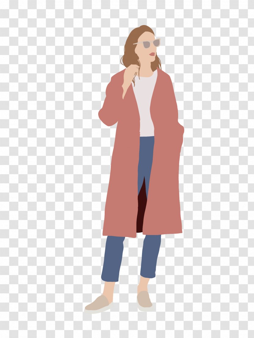 Illustration Drawing Vector Graphics Image Human - Trench Coat Transparent PNG