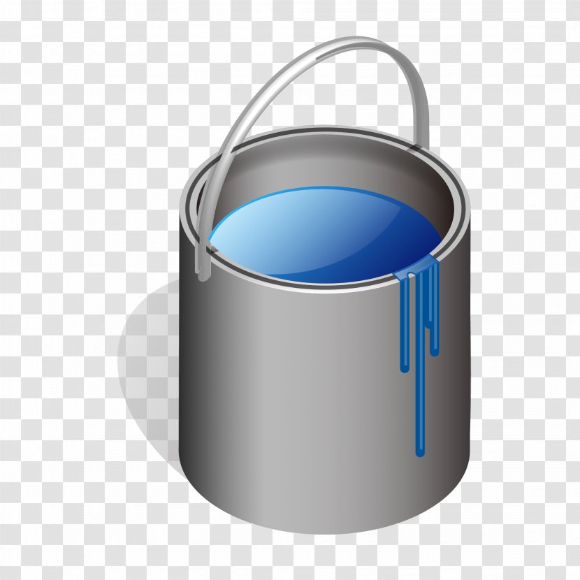 Paintbrush Bucket - Paint - Gray Transparent PNG