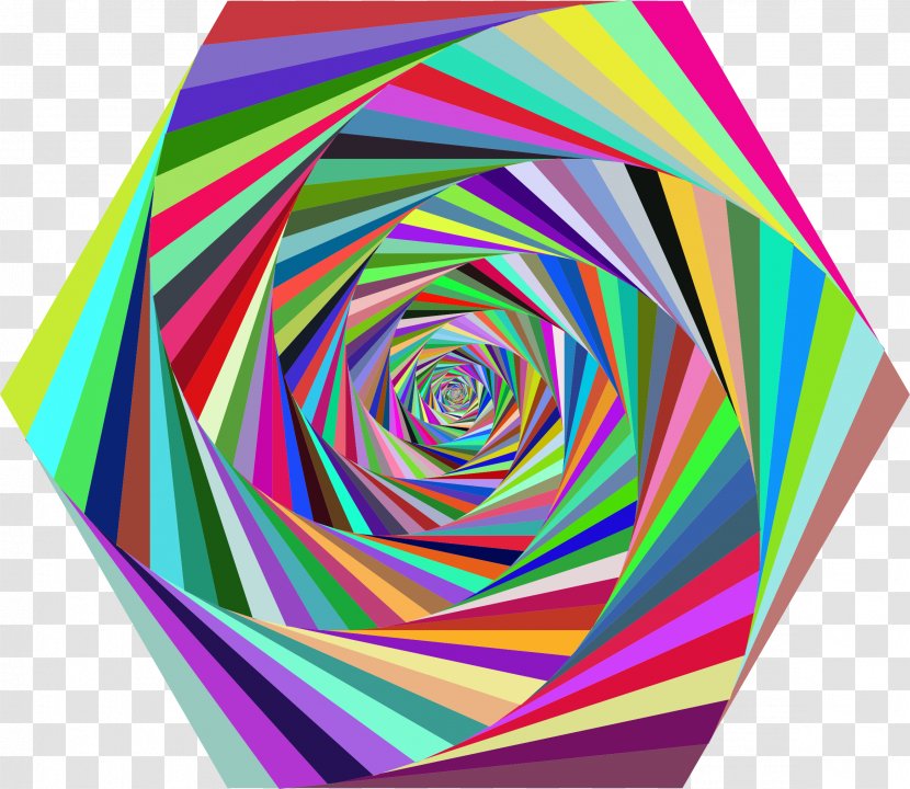 Line Art - Spiral - Hexagonal Transparent PNG