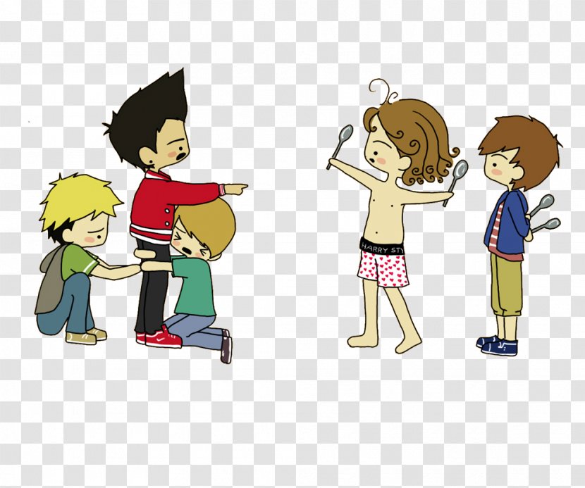 One Direction Drawing Animated Cartoon Humour - Watercolor - Creative Transparent PNG