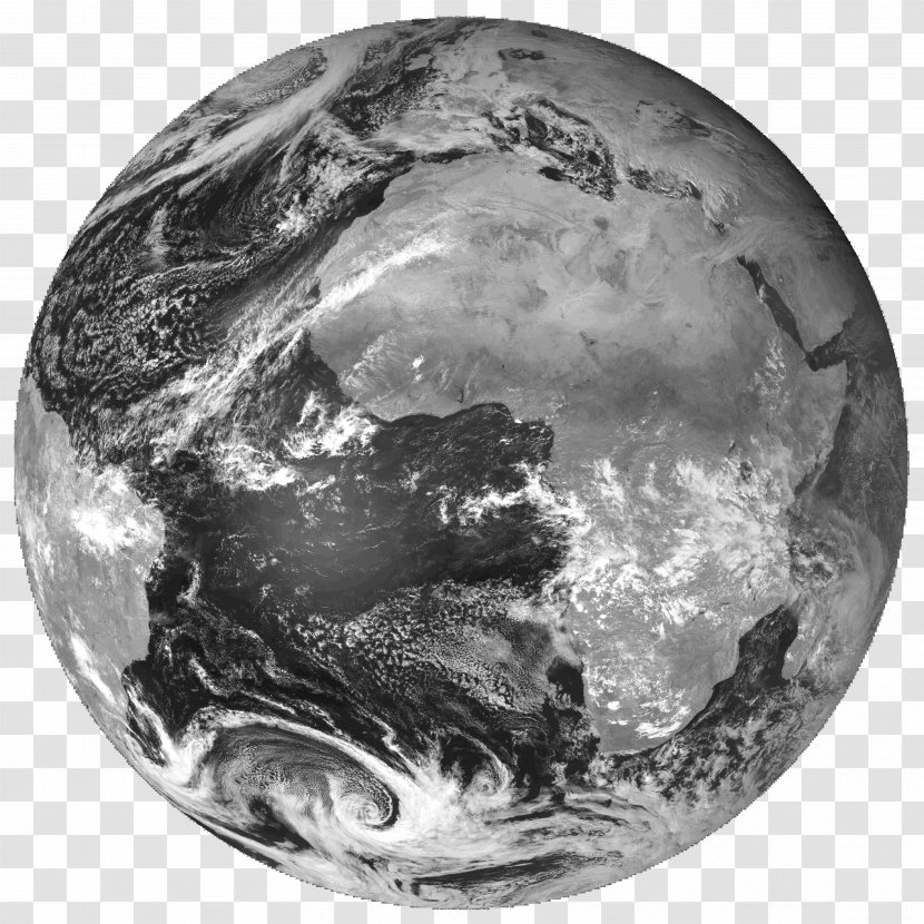 Low Earth Orbit Meteosat 8 Black And White Transparent PNG