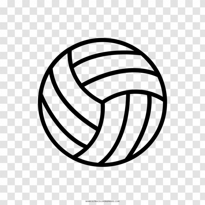 Volleyball Sport - Black And White Transparent PNG