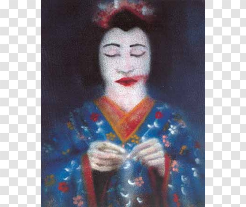 Geisha Modern Art Doll Portrait Transparent PNG