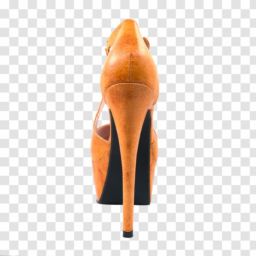 High-heeled Shoe - Orange - Design Transparent PNG