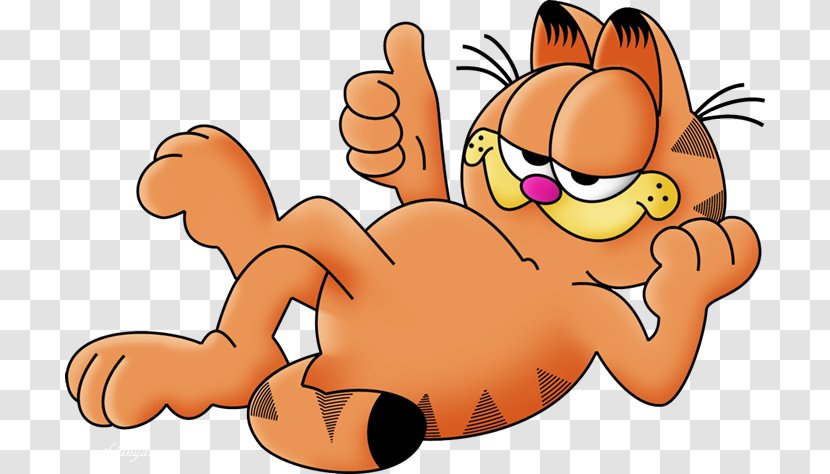 Garfield Minus Odie Thumb Signal - A Tail Of Two Kitties - Garfield's Defense Transparent PNG