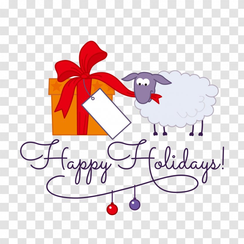 Sheep - Happy Holiday Transparent PNG