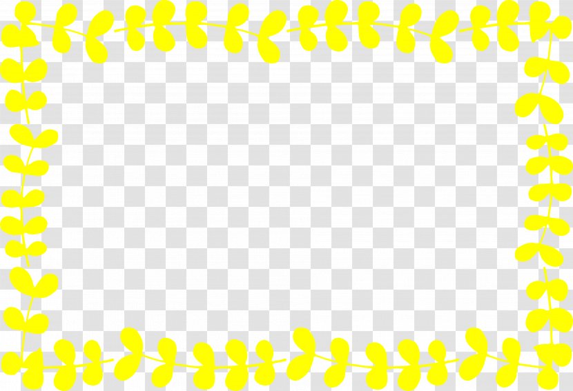 Yellow Area Pattern - Symmetry - Cartoon Leaf Frame Transparent PNG