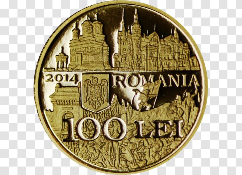 Coins Of The Romanian Leu National Bank Romania Gold Numismatics - Coin Transparent PNG