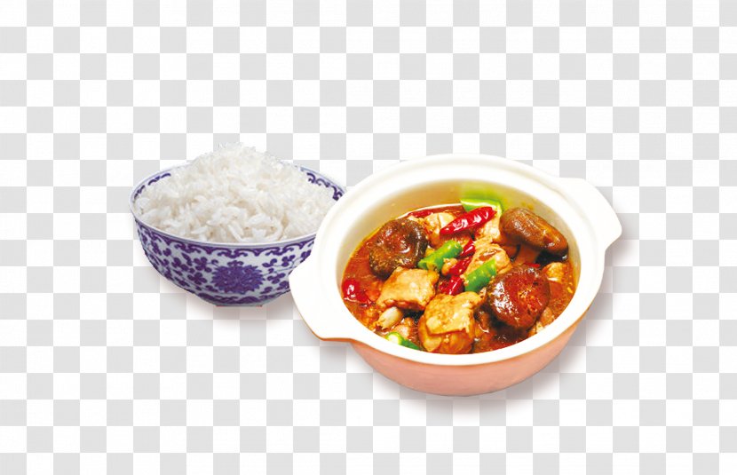 Indian Cuisine Cazuela Chicken Cooked Rice Bowl - Curry - Braised And Material Transparent PNG