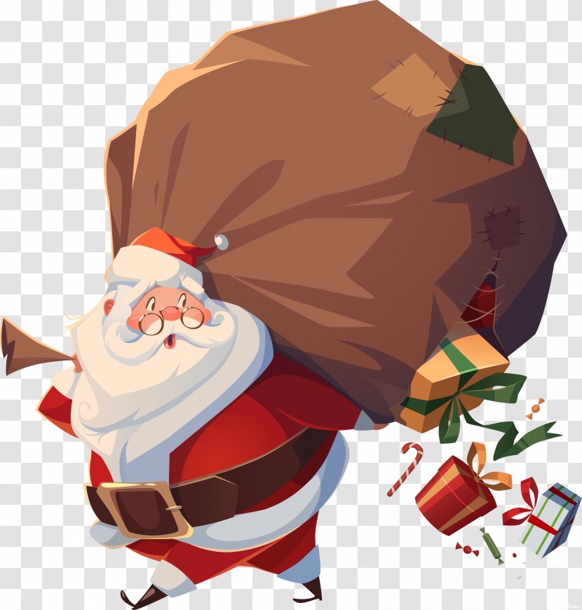 Santa Claus Christmas Greeting & Note Cards - Pay New Year's Call Transparent PNG