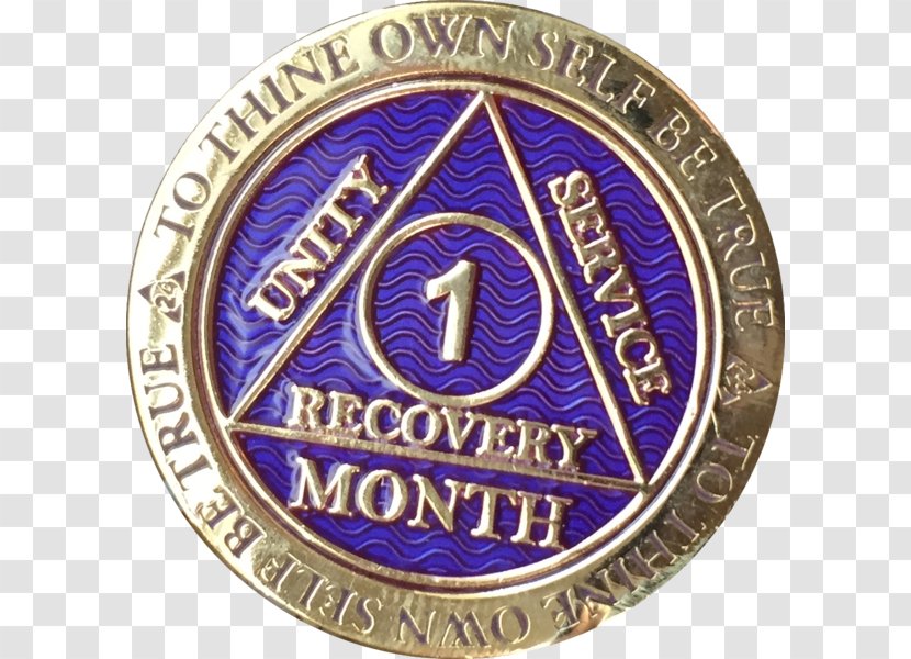 Sobriety Coin Alcoholics Anonymous Medal - Gold Chip Transparent PNG