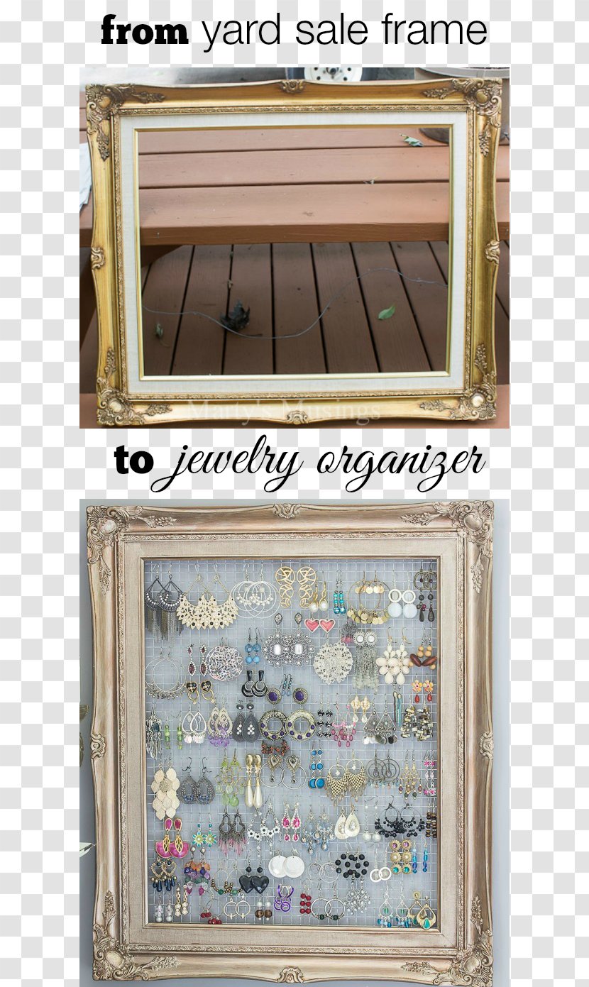 Picture Frames Window Repurposing Craft Reuse - Room - Jewelry Stand Transparent PNG