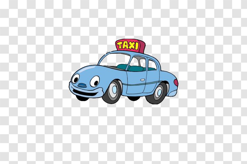 Taxi Car Airport Bus Transport Clip Art - Brand - English Blue Transparent PNG