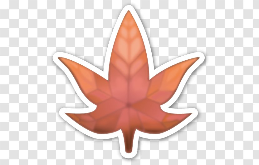Emoji Sticker Emoticon Maple Leaf WhatsApp Transparent PNG