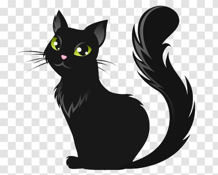 The Black Cat Clip Art - Tail Transparent PNG