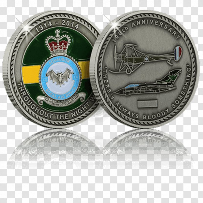 Challenge Coin Royal Air Force Medal Silver - Collecting Transparent PNG