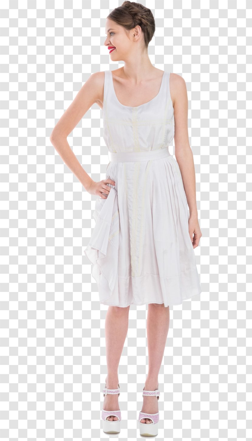 Cocktail Dress High-heeled Shoe Gown White - Frame Transparent PNG
