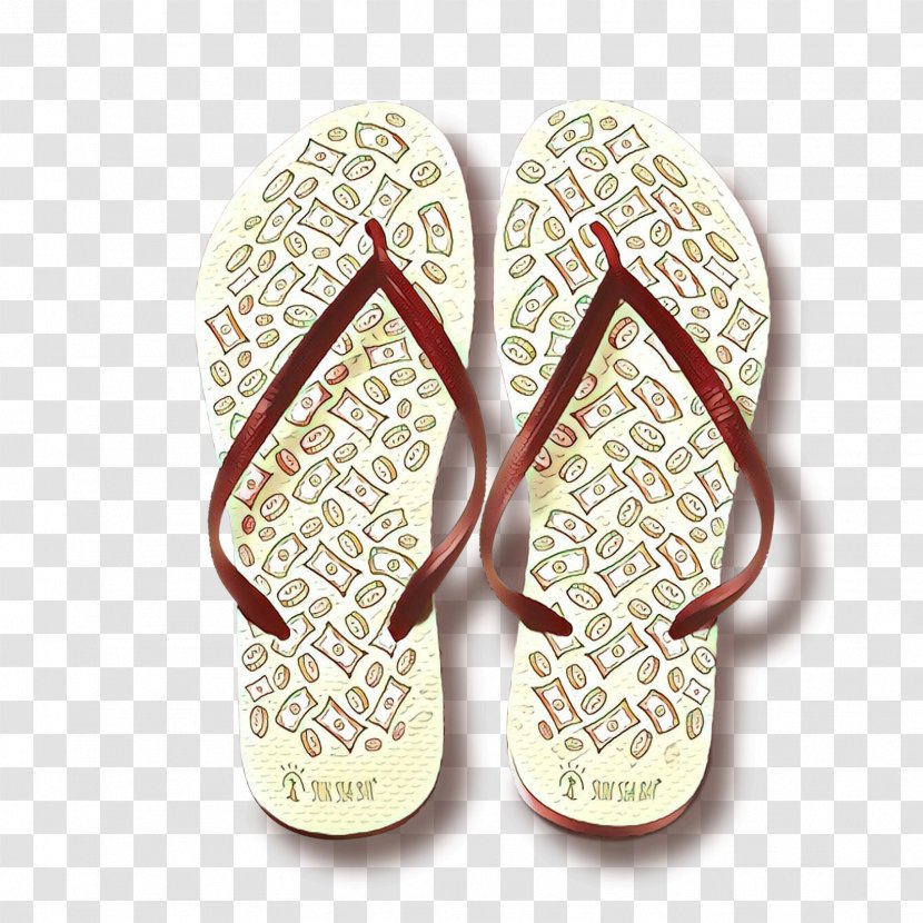 Footwear Flip-flops Shoe Slipper Beige - Cartoon - Sandal Transparent PNG