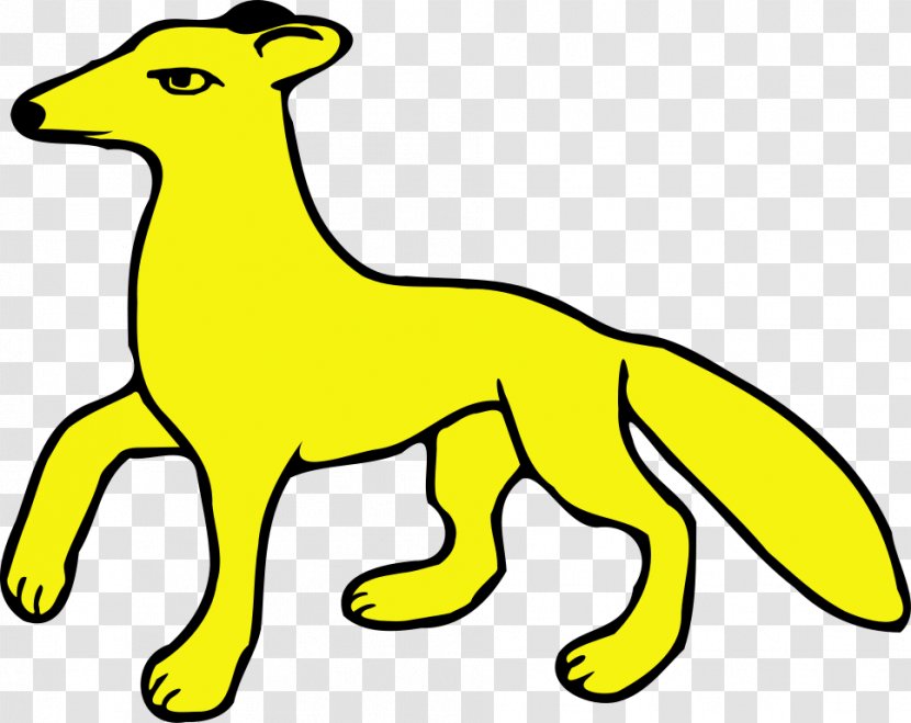 Red Fox Yellow Snout Beak Clip Art - Line Transparent PNG