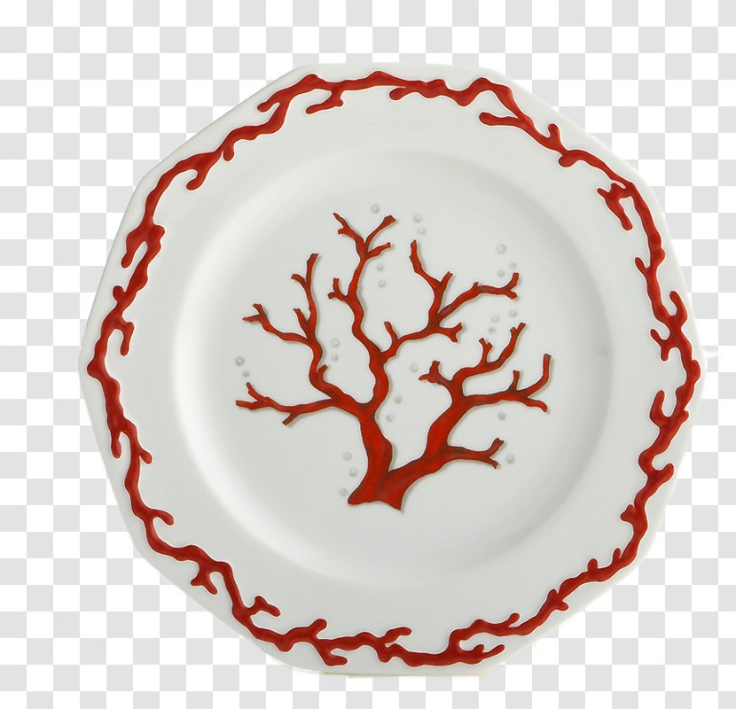 Plate Tableware Mottahedeh & Company Saucer Porcelain - Heart - Red Dessert Plates Transparent PNG