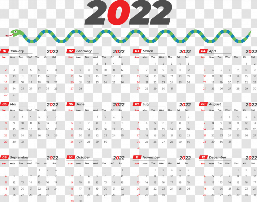 2022 Yeary Calendar 2022 Calendar Transparent PNG