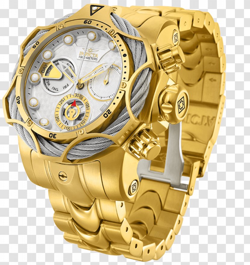 Gold Invicta Watch Group Jewellery Skeleton - Venom Transparent PNG