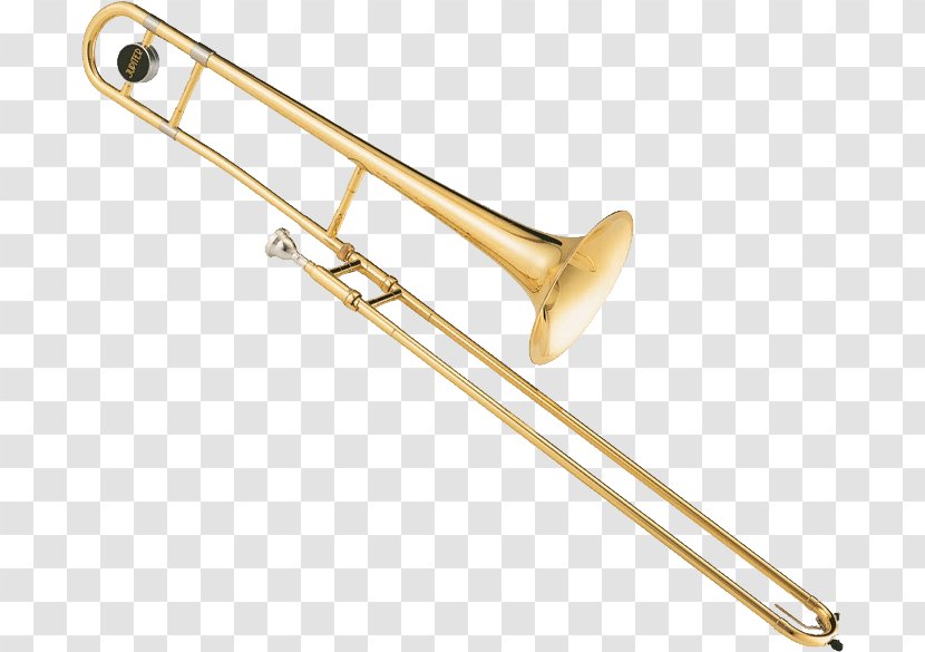 Brass Instrument Musical Slide Trumpet French Horn - Heart - Trombone Transparent PNG