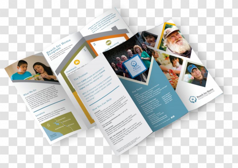 Reach For Home Brochure Image Homeless Shelter Marketing - Grey Design Transparent PNG