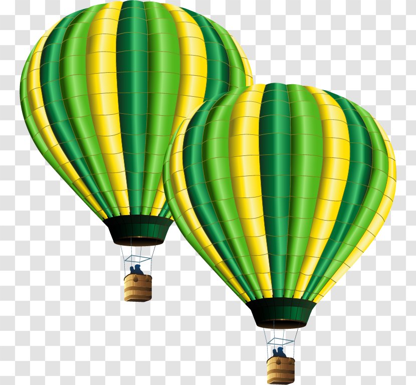 Hot Air Balloon Computer File - Green - Vector Material Lovely Transparent PNG