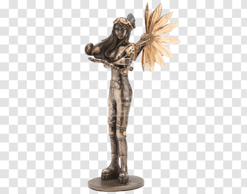 Bronze Sculpture Statue Steampunk Figurine - Zen Sitting Transparent PNG