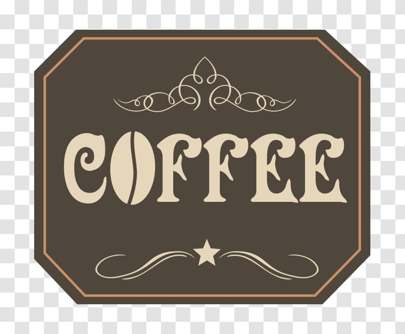 The Coffee Bean & Tea Leaf Cafe Stencil - Brand - English Label Vector Transparent PNG