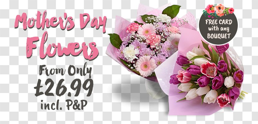Floral Design Cut Flowers Flower Bouquet Gift - Mother's Day Banners Transparent PNG