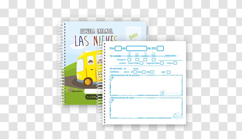 Notebook Diary School Early Childhood Education - Agenda Transparent PNG