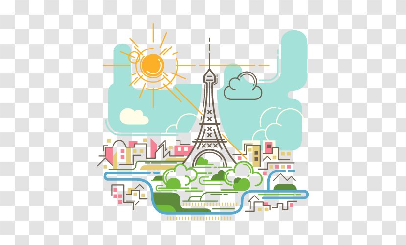 Skyline Download Illustration - Text - Paris Vector Elements Transparent PNG