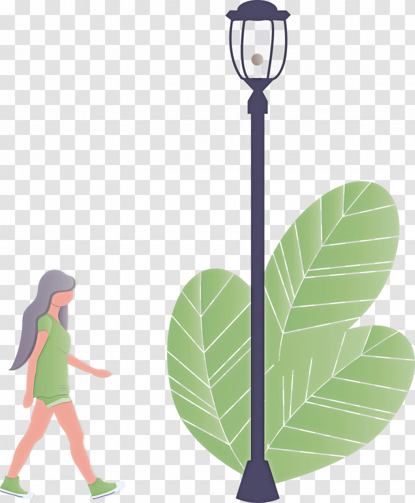 Street Light Girl Transparent PNG